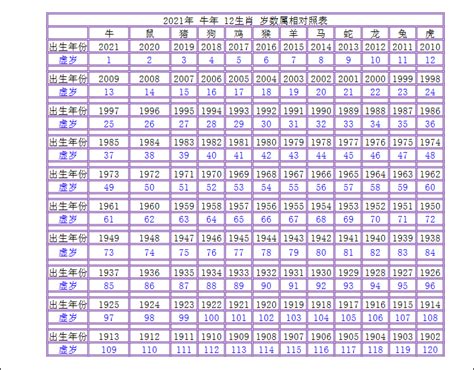 1999什麼年|年歲對照表